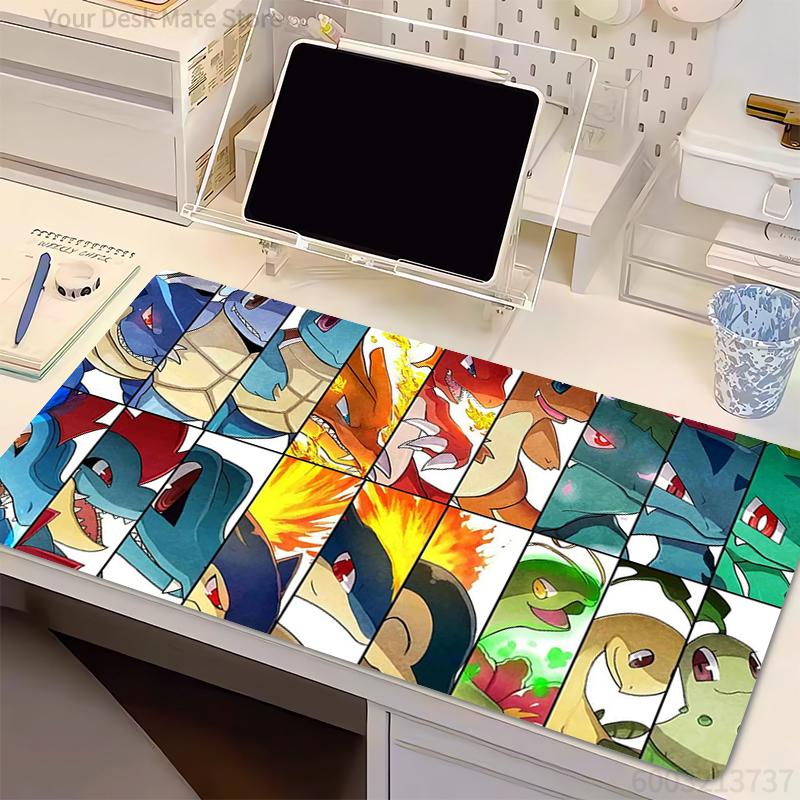 High-Quality Mouse Pad P-Pokemon Computer Laptop Anime Keyboard Mouse Mat xxl Mousepad Keyboards Pad Gamers Decoracion Desk Mat