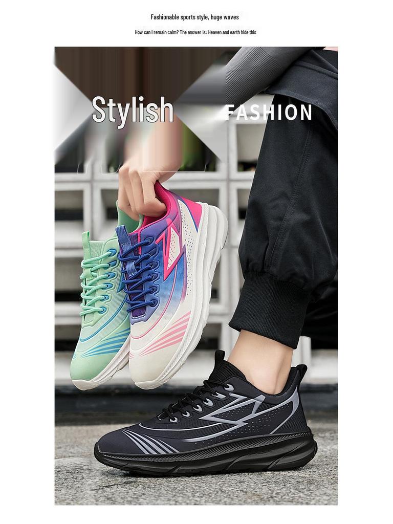 Unisex Plus Size Lightweight Mesh Sneakers - Breathable, Shock-Absorbing, Soft Sole Running Shoes (Sizes 45-46)