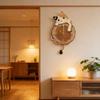 Cat Wall Clock Swinging Tail Pendulum Home Quiet Movement Hotel Analog