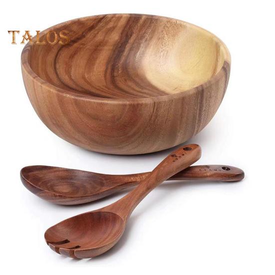 3Pcs/Set Salad Fork Set Comfortable Grip Eating Anti-deform Useful Japanese Style Bowl Spoon Utensil Daily Use