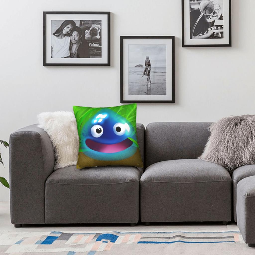 Pillow Cover Dragon Quest Slime Kawaii Pillow Case For Couch Sofa Bedroom Pillowcases