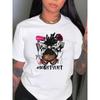 T-shirt Mode Femme Taille Européenne Imprimé Floral, Manches Courtes Col Rond Décontracté, Haut d'Été Confortable, Polyester Tricoté,