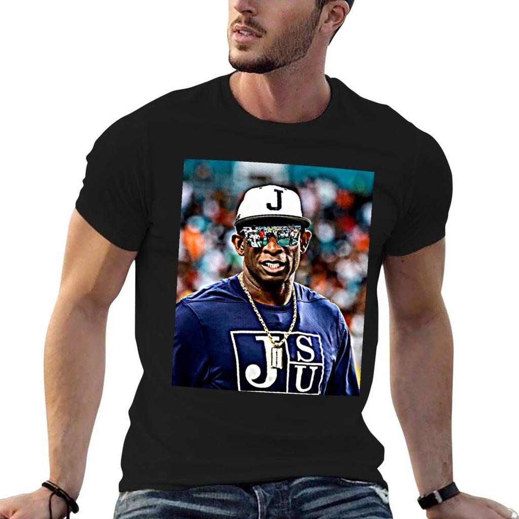Deion Sanders TShirt Sports Casual Short Sleeve Cotton Tee