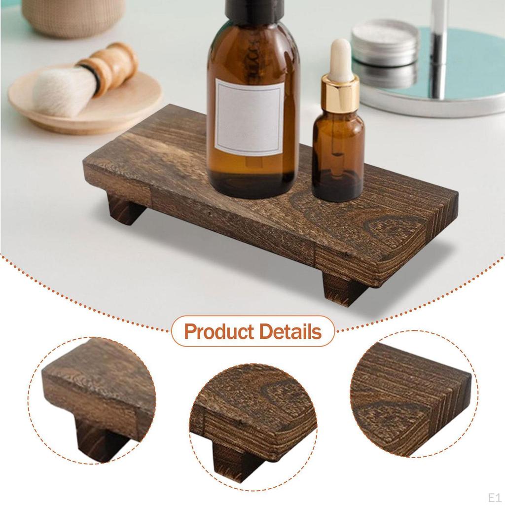 Pedestal Stand, Tray, Decoration, Plant Stand for Display, Wooden Party, Indoor, Coffee