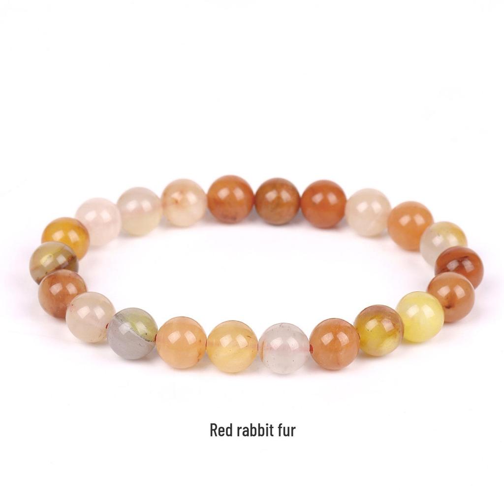 She Yao Natürlicher Kristallachat Tigerauge Armband - Modeschmuck mit einzelnen runden Perlen