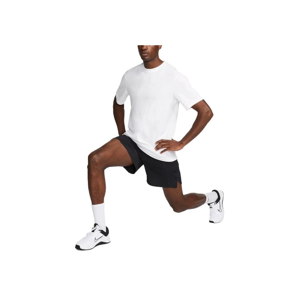 Nike Solid Color Logo Print Pullover Short Sleeve Crew Neck T-Shirt Men Tops White DV9832-100