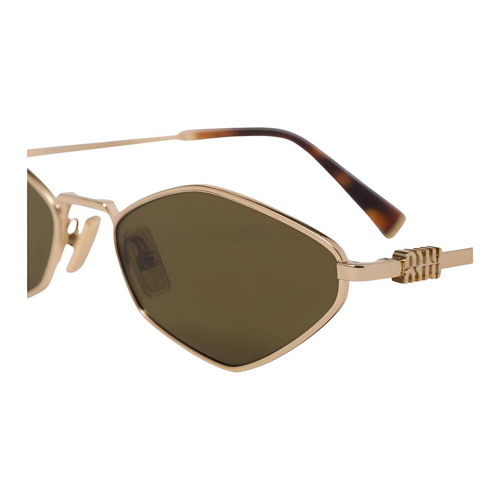 MIU MIU Solid Color Design Metal Irregular Shape Sunglasses Women Sunglasses Gold SMU56ZE5AKFE09ZC056