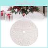 Elegant Shimmering Silver Sequin Christmas Tree Skirt 116cm For Festive Celebrations