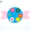 Cute Animal Flower Zipper Button DIY Non-Woven Boards Children Teaching Toy