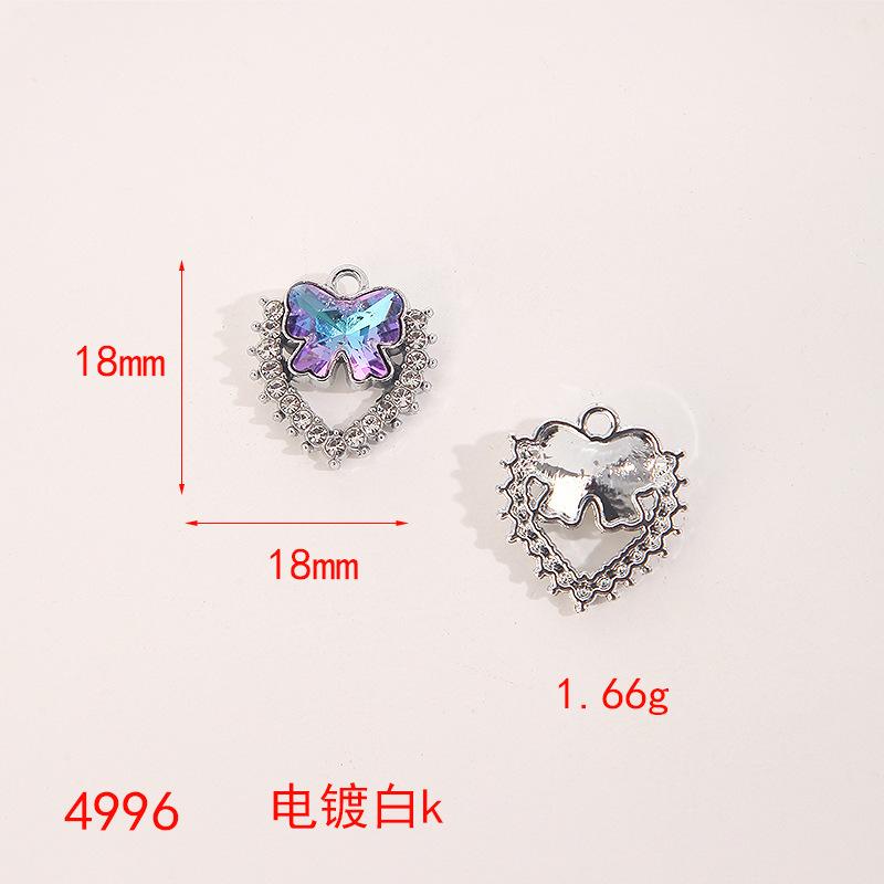 Baroque Bow Water Drop Pendant Pendant Diy Handmade Peach Heart Earrings Hand Necklace Material Bag Accessories