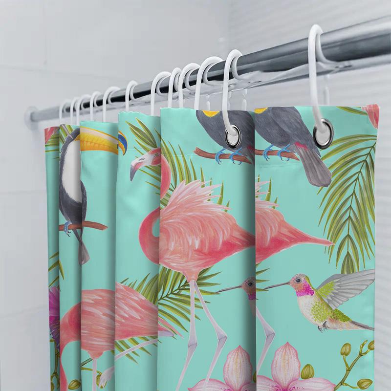 Leather Look Shower Curtain with Lemon Print for Bathroom Decor Pink Background Waterproof Fabric Adjustable Rings Made in China