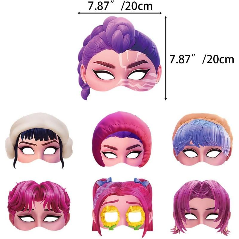 12 Stück Kpop Hunters Halbmasken/Brillen Set, Requisiten für Halloween, Partys & Rollenspiele