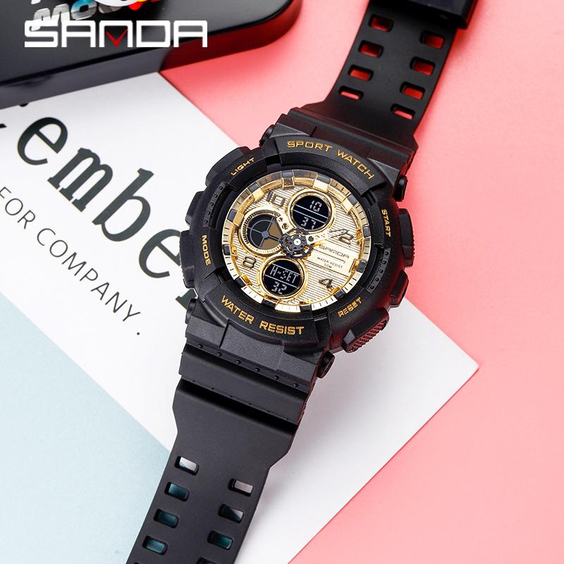 Sanda G Style Sports Men's Watches Waterproof Quartz Military Shock Resist Led Digital Male Ms Clock Relogio Masculino