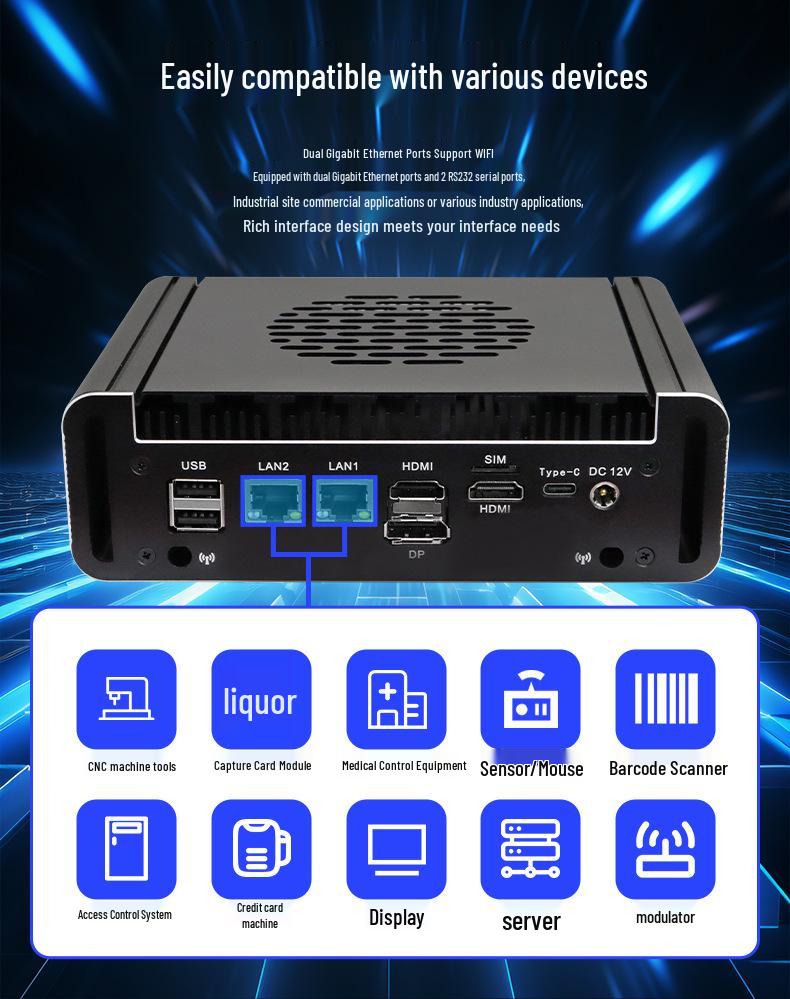Yingtengfei N305 Celeron J1900 Dual-Core Mini Industrial Computer x86 Controller