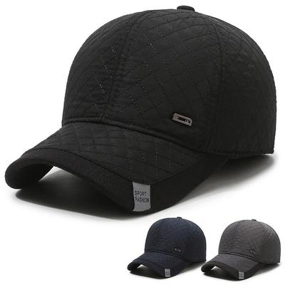 Men's Autumn/Winter Velvet-Lined Warm Duckbill Cap with Ear Protection for Seniors