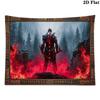 Kratos God Of War Wall Tapestry Aesthetic Wall Hanging Printed Fabric Blanket Decorative Tapestries for Bedroom Living Room Home Decor