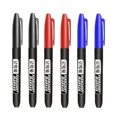 6 Pcs/Set 1.5mm Marker Pen Fine Point Waterproof Black Blue Red Ink School Office Art Stationery