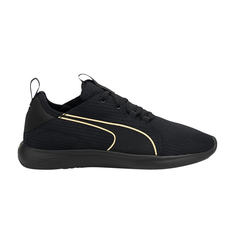 Puma Softride Vital Repel Black Team Gold Women Sneakers 194357-02