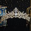 Delicate Princess Crown Baroque Queen Royal Rhinestones Headband Luxurious Bridal Wedding Diadem Prom Stage Photography Props