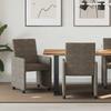 Dining Room Chairs with Casters 2 pcs Dark Grey 57 x 66 x 94 cm