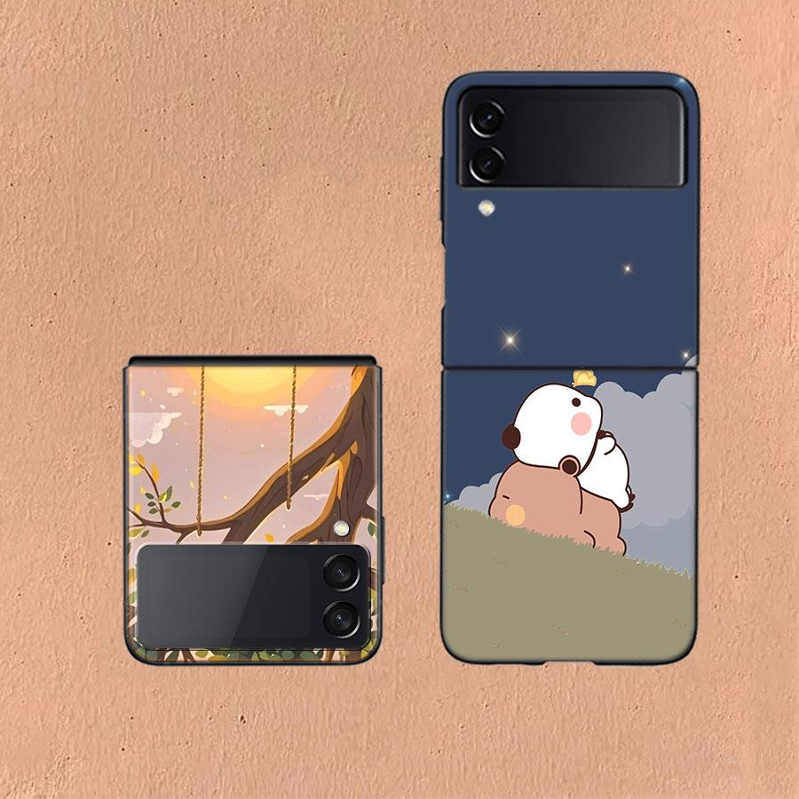 Cute BuBu DuDu Coque For Samsung Z Flip7 6 Galaxy Case Shockproof Z Flip5 Z Flip3 4 5G Hard Cover Phone TPU PC Hard Funda