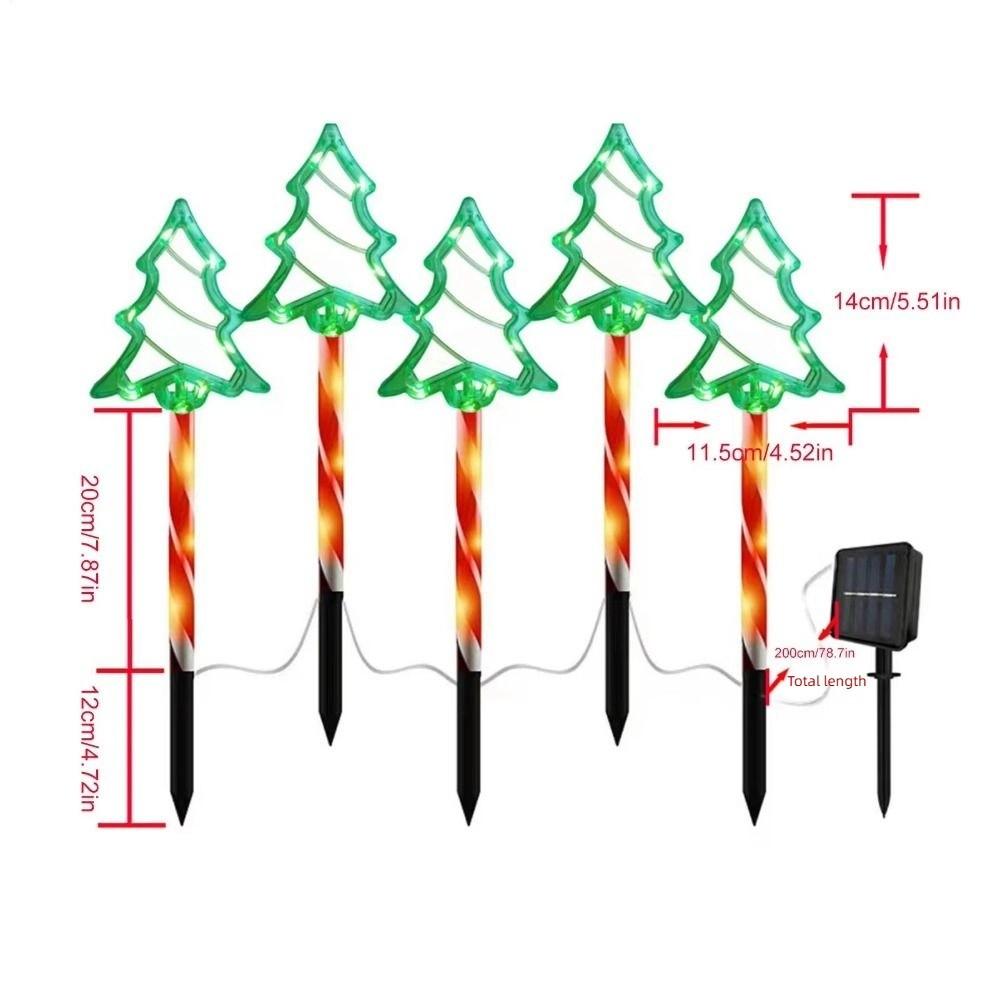 Solar-Powered Santa Claus Solar Lights Cartoon Holiday Decoration Lights  Xmas Party Decorations