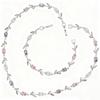 Light Luxury AAAAA Zircon Bracelet & Necklace Women's Exquisite Tulip Plant Design Jewelry Set