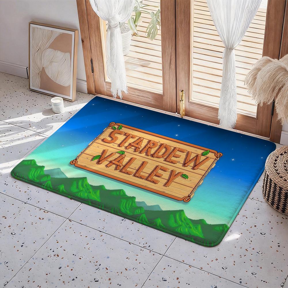 Game S Stardew Valley Floor Mat Eco Flannel Doormat Non Slip Odorless Indoor Floor Rug Soft Short Plush Home Mat