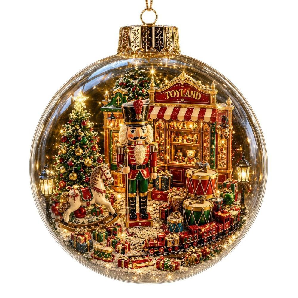with Light Christmas Ball Ornament Acrylic Material Holiday Tree Pendant  Holiday Decoration
