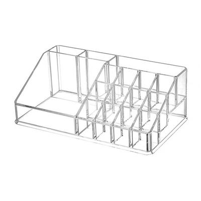 Scatola portaoggetti per cosmetici, organizer per trucco con design a griglie resistenti per rossetto, eyeliner, scatola portaoggetti per cosmetici per il trucco