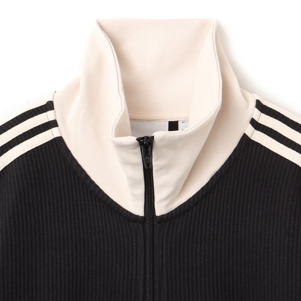 Adidas Originals Top SS25 Waffle Basketball Track Jacket Unisex Jacket Black JV9264