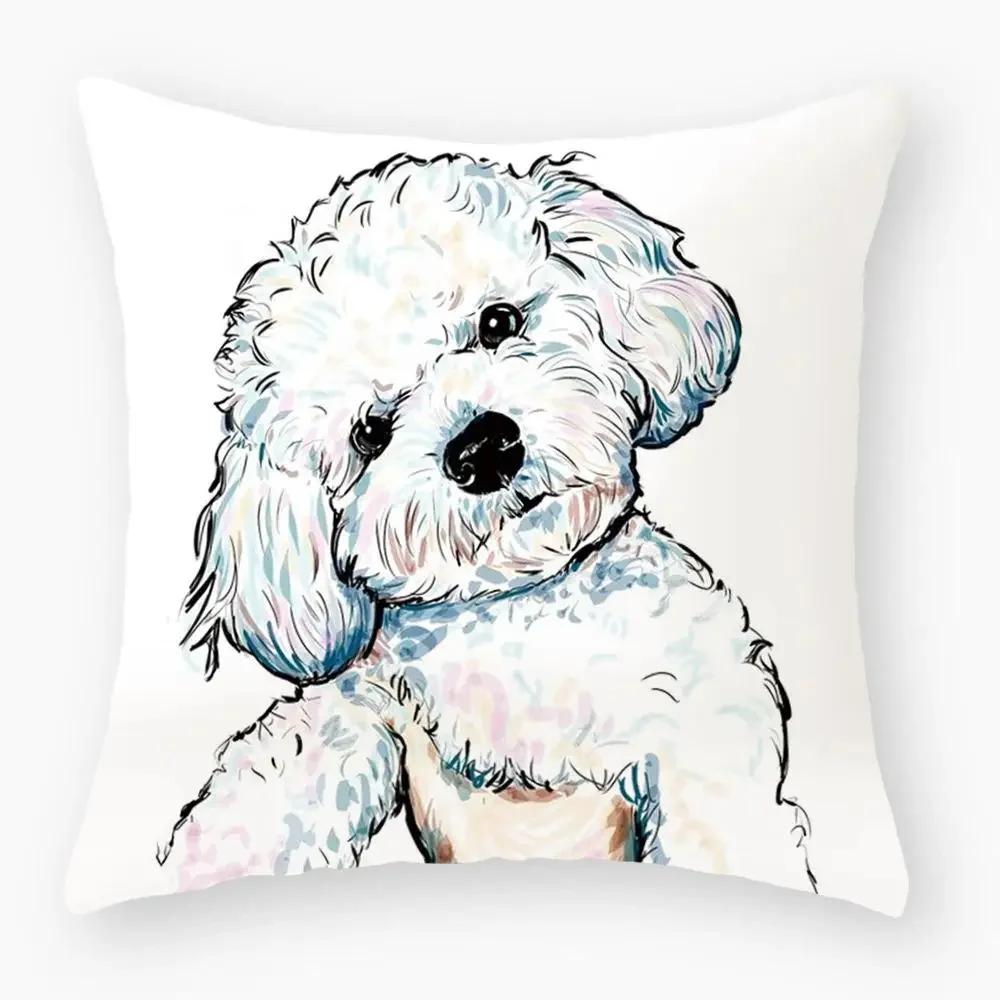 Sofa Kissenbezug Schlafzimmer Dekoration Kissenbezug Niedlicher Hund Yorkie Kissenbezug Mops Kissen Sofa Auto