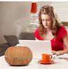 Diffusore di Aromi ad Ultrasuoni con Effetto Legno e Luce Colorata, Umidificatore da 400 ml per la Casa