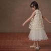 Hacikis Girls' Flower Sleeveless Mid-Length Dress