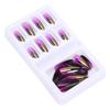 Set di Unghie Finte Appuntite Degradate Unghie Finte Full Cover Colorate con Lima per Unghie F745-14