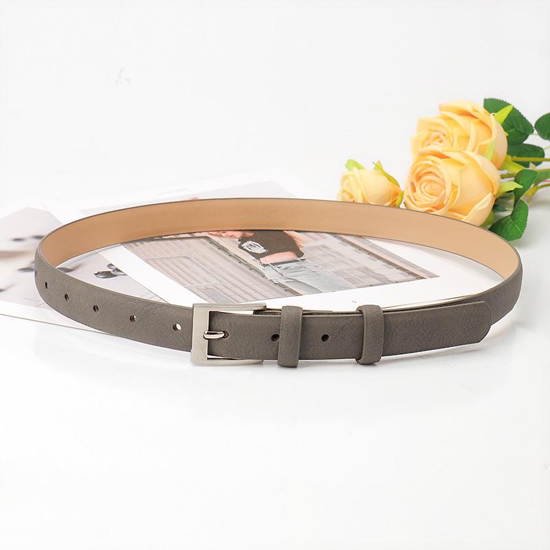 Commuter Belt Women S Simple Pin Buckle Women S Belt And Dress Jeans Decorative Belt темно-серого