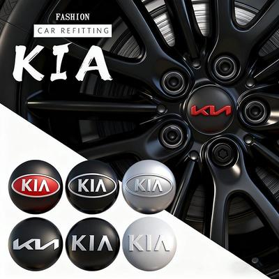 Car Wheel Center Hub Cap Emblem Sticker Accessories For KIA EV6 Stinger RIO Sorento Picanto Ceed Borrego Syros K4 K5 K8 K9 CWJ1