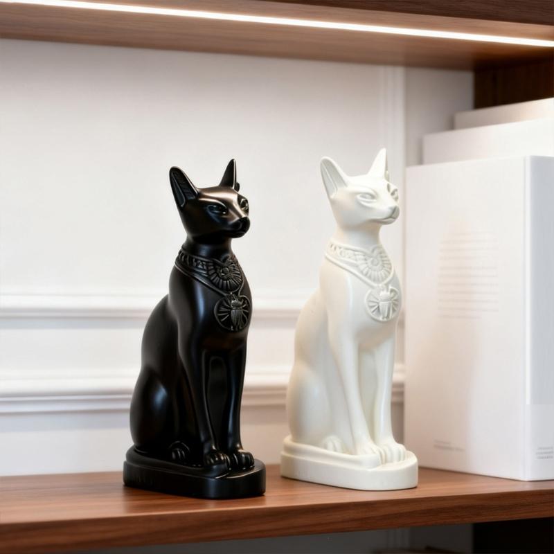 3,74 Zoll hohe ägyptische Katzen-Göttin Bastet Statue, Bastet Figur Ornament des Alten Ägypten Sammlerstücke Heimdekorationen