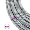 Vidaxl Cable de Acero para Cabrestante, 3200 kg, 20 m