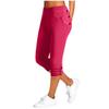 Women's Summer Drawstring Elastic High Waisted Capris Casual Slim Fit Wide Leg Pants Capris