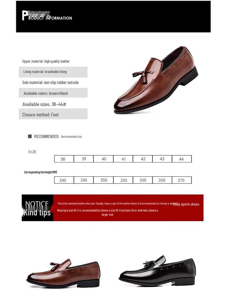 Neue Herren-Slipper aus echtem Rindsleder mit Quasten, vielseitige formelle und lässige Schuhe