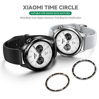 Anéis de Moldura de Aço Para Xiaomi Watch S3/S4 Cobertura de Metal Anti-riscos Suprimentos de Decoração Protetora Para Relógio Para Xiaomi Watch S3 S4