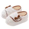 Women Cotton Slippers Plush Warm Thick Bottom Slides Breathable Soft Non-slip Slippers Indoor Outdoor Casual Slippers
