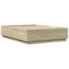 Vidaxl Bed Frame, Sonoma Oak, 120X190 Cm, Wood-Based Material