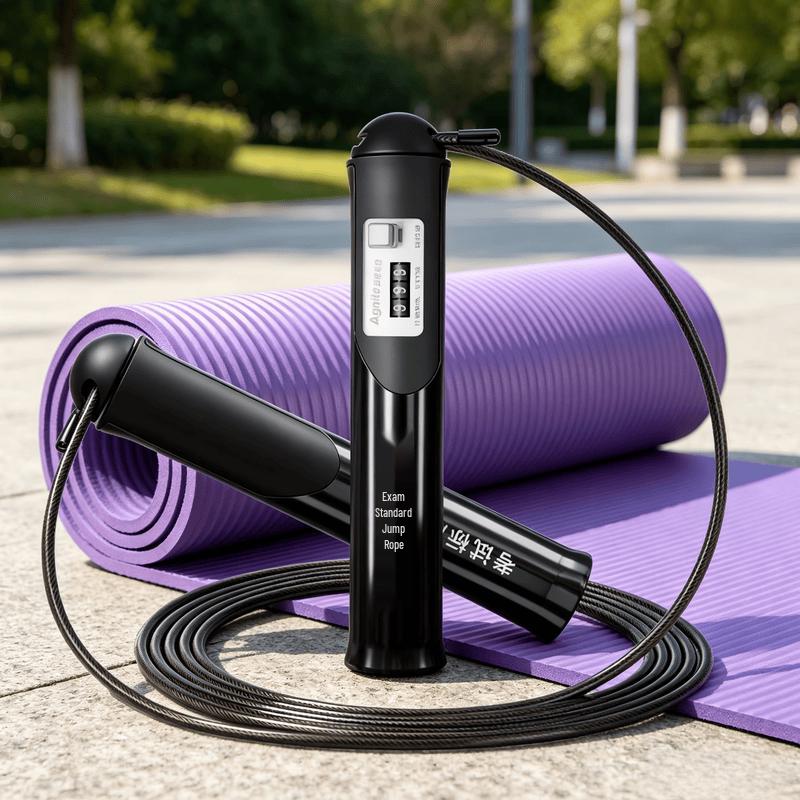 Agnite FL200 Mechanical Counting Jump Rope & Yoga Mat Set