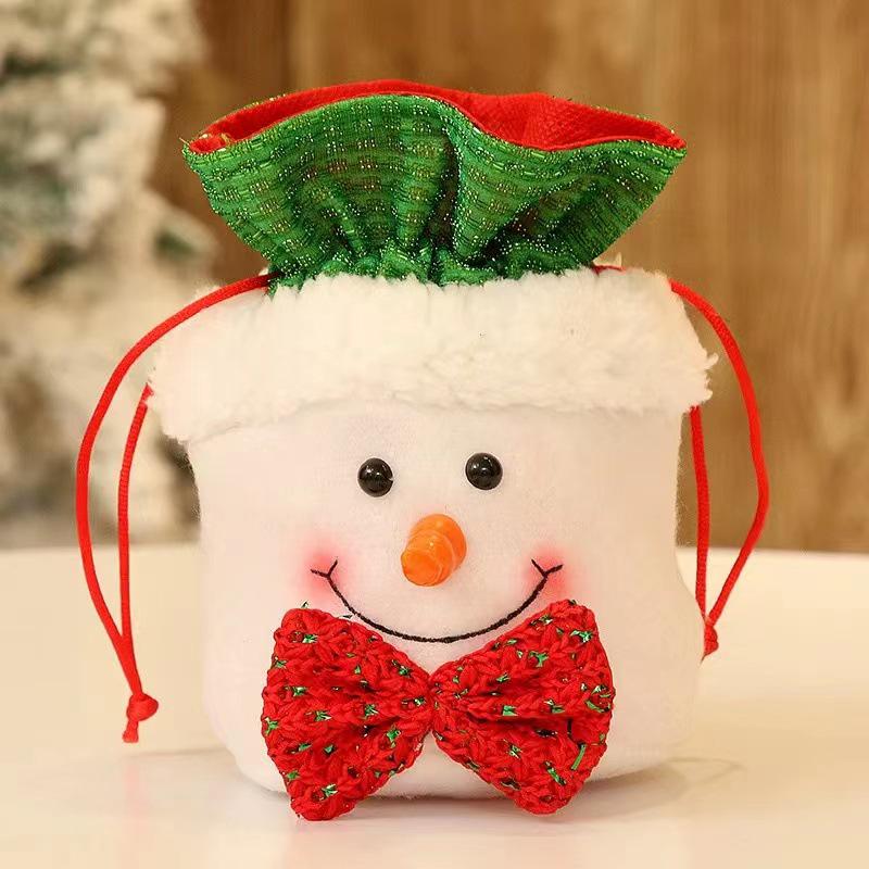 Christmas Candy Gift Bag: Santa, Snowman & Reindeer Design for Tree Decoration