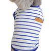 Dog Striped T Shirt Fashionable Soft Comfortable Stretchy Pet Vest for Bichon Frise Schnauzer Teddy Blue XL