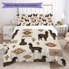 Set de așternut cu model drăguț de portret de alpacă, cu husă de pilotă și fețe de pernă, Decorare pentru casă, Cadou de ziua de naștere (1 * husă pilotă + 2 * fețe de pernă fără umplutură)