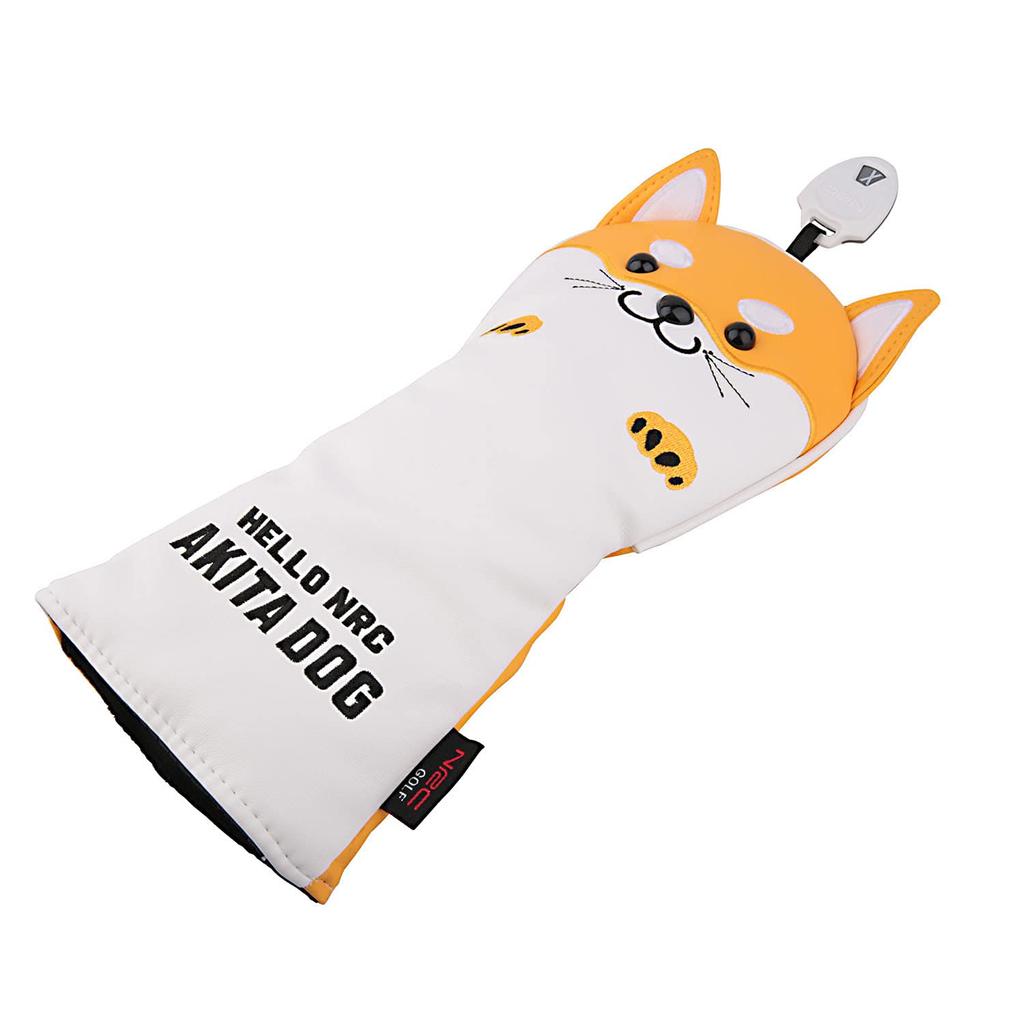 Golf Headcover Head Cover for Driver DR 440cc 460cc Coverfor Wood FWutility UT Moe Akita Inu Sold Individually As 1 pieceSet of 3 Yellow (for Driver