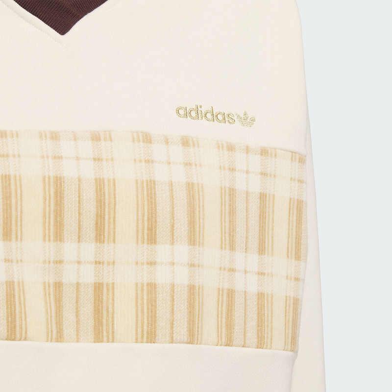 adidas Originals Color Block Comfortable Casual Pullover Long Sleeve Sweatshirt Women Sweatshirt White JC6852